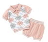 Baby Boys Knit Polo Shirt Shorts Set - Little Bambini Boutique