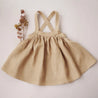 Baby Girls Linen Pinafore - Little Bambini Boutique