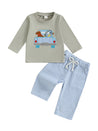 Baby Toddler Applique T Shirt and Pants Set - Little Bambini Boutique