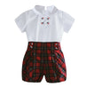 Boys Tartan Shorts Shirt Set - Little Bambini Boutique