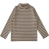 Striped Turtleneck T Shirt