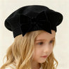 Girls Black Knitted Beret - Little Bambini Boutique