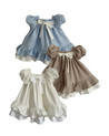 Girls Linen Dress - Little Bambini Boutique