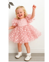 Girls Pink Special Ocassion Dress - Little Bambini Boutique