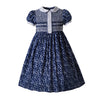 Girls Special Occasion Navy Floral Dress - Little Bambini Boutique
