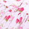 Girls Strawberry Print Cotton Dress - Little Bambini Boutique