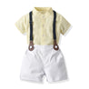 "Noah" Pastel Pin Striped Shirt & Shorts Set