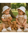 "Teddy Bear" Pinafore/Overall, T Shirt Set