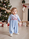 Christmas Smocked Jumpsuit