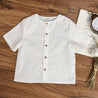 Boys Cotton Linen Shirt - Little Bambini Boutique