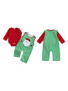 "Jolly Santa" Overalls and T Shirt Set