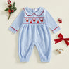 Christmas Smocked Jumpsuit