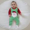 "Jolly Santa" Overalls and T Shirt Set