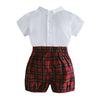 "Gabriel" Tartan Shorts and Shirt Set