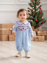 Christmas Smocked Jumpsuit