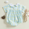 "3 Little Bunnies" Blue Romper