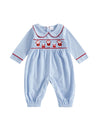 Christmas Smocked Jumpsuit
