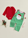 "Jolly Santa" Overalls and T Shirt Set