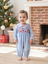 Christmas Smocked Jumpsuit