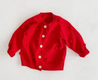 Red cardigan with buttons 