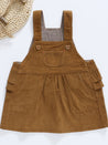 Girls Corduroy Pinafore Dress - Little Bambini Boutique