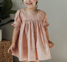 Girls Cotton Linen Dress - Little Bambini Boutique