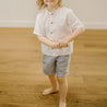 Boys Cotton Linen Shirt - Little Bambini Boutique