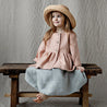 Girls Cotton Linen Blouse - Little Bambini Boutique