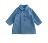 Children Girls Boys Woollen Coat Blue Beige - Little Bambini Boutique