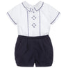Boys Classic Embroidered Shirt Shorts Set - Little Bambini Boutique