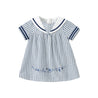 Girls Cotton Sailor Style Short Sleeve Dress - Little Bambini Boutique