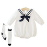Baby Sailor Style Romper and Socks Set - Little Bambini Boutique
