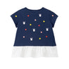 Girls Smock Style Short Sleeve T Shirt - Little Bambini Boutique