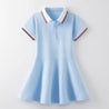 Girls Cotton Pique Polo Style Dress - Little Bambini Boutique