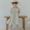 Girls Cotton Embroidered Puff Sleeve Dress - Little Bambini Boutique