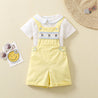 Baby Embroidered Smocked Overalls Shirt Set - Little Bambini Boutique