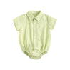 Baby Boys Short Sleeve Shirt Style Romper Little Bambini Boutique