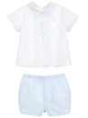 Boys Classic Embroidered Shirt Shorts Set - Little Bambini Boutique