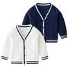Toddler Boys Cable Knit Cardigan - Little Bambini Boutique