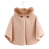 Childrens Girls Hooded Faux Fur Cape - Little Bambini Boutique