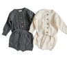 Baby Toddler Cable Knit Cardigan Shorts Set - Little Bambini Boutique