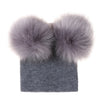 Baby Toddler Wool Beanie with Pom Poms - Little Bambini Boutique