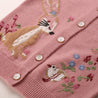Girls Pink Bunny Embroidered Cardigan - Little Bambini Boutique